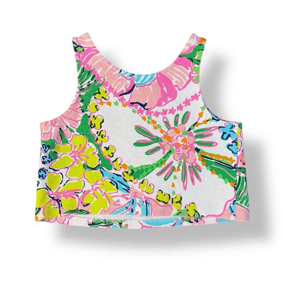 Lilly Pulitzer for Target Girls Nosey Posey Crop Tank Top Size M 7/8 - Picture 4 of 7